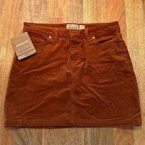 NWT Patagonia Women’s Corduroy Skirt in Saddle sz 10